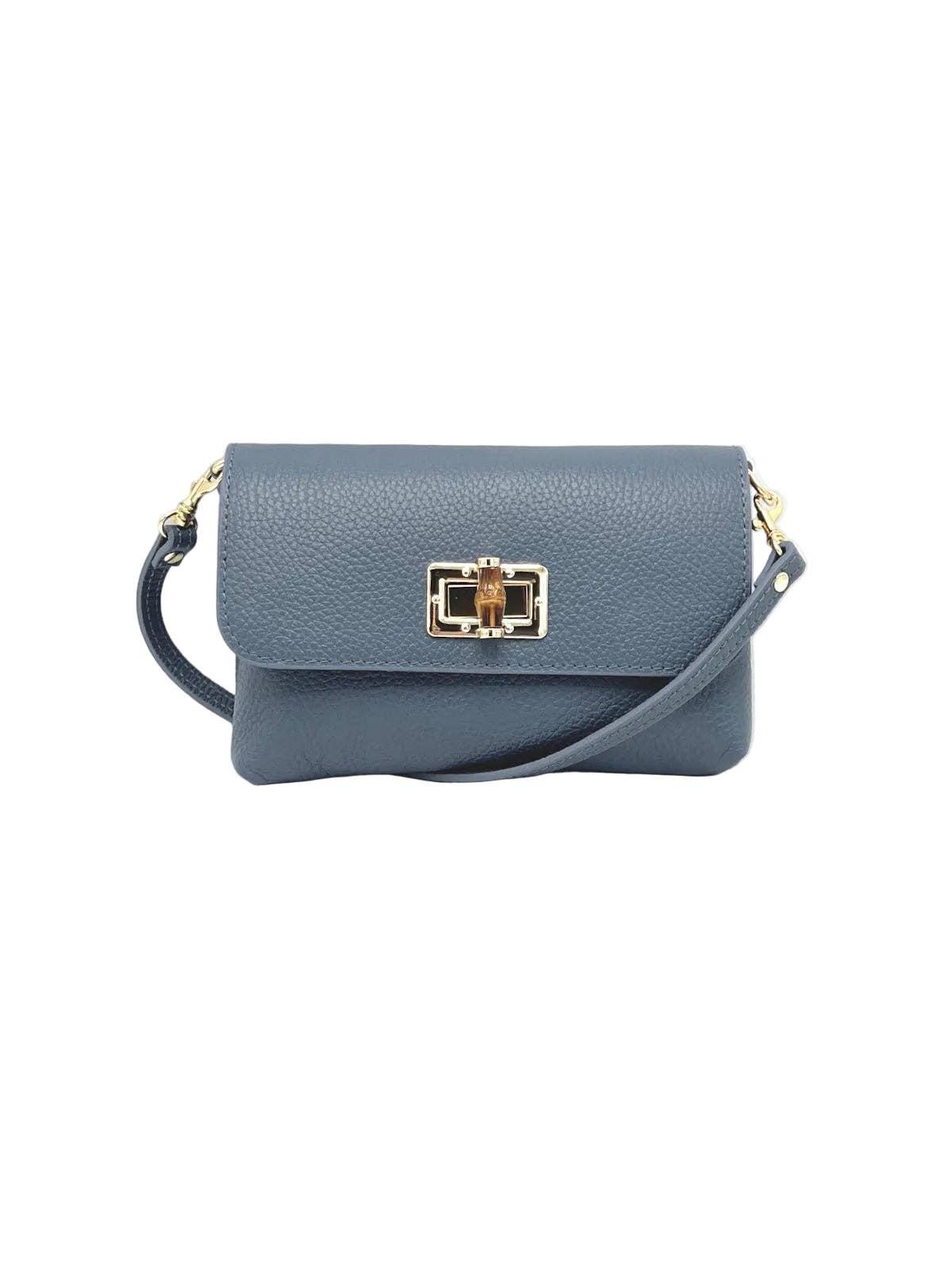 RUE: Mini Flap Shoulder Bag with Bamboo Hardware