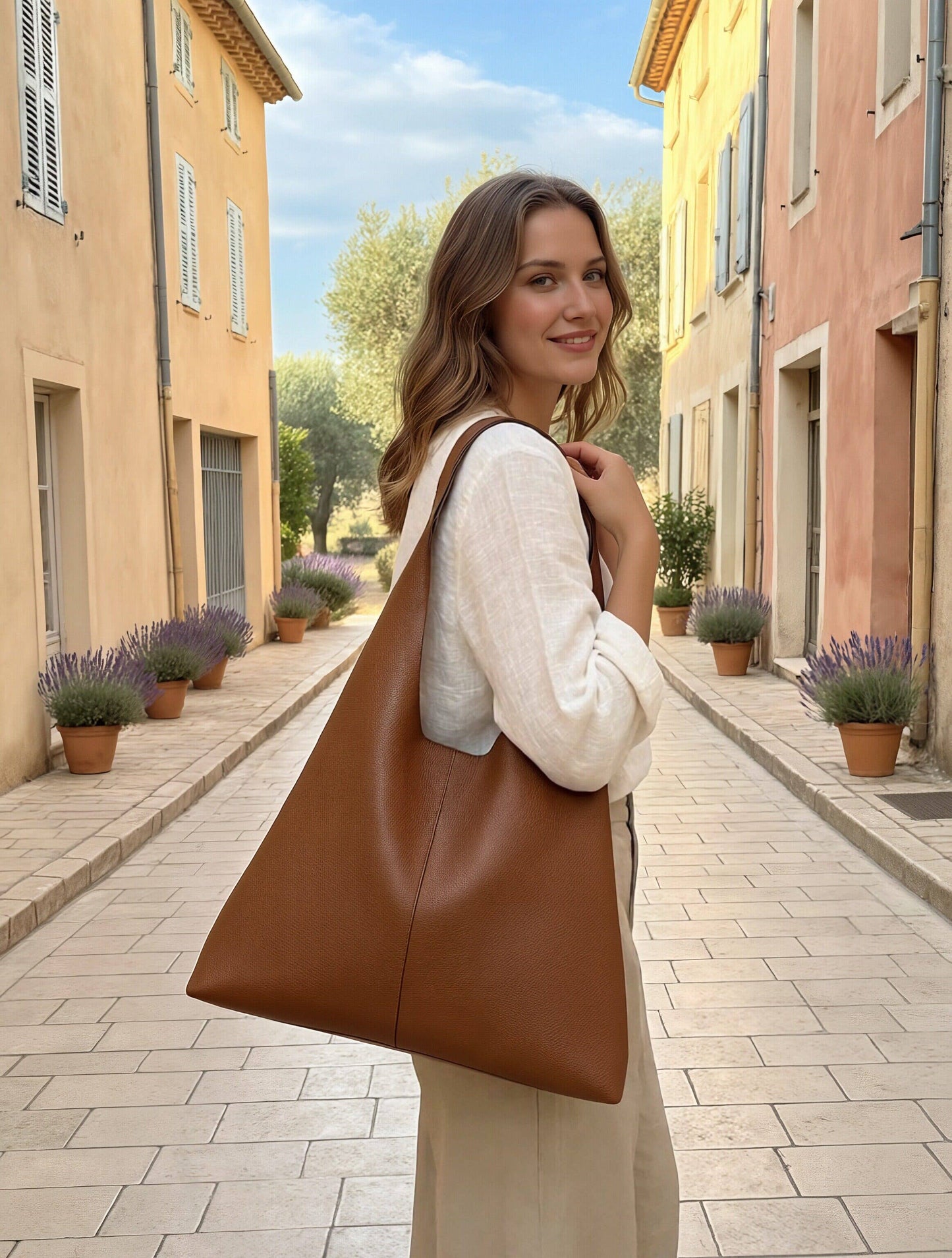 CASSANDRA: Leather Hobo Bag