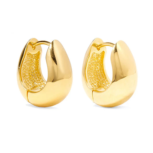 Puffy Dome Hoop Earrings
