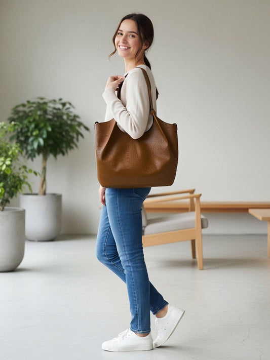 VICTORIA- Leather shoulder bag