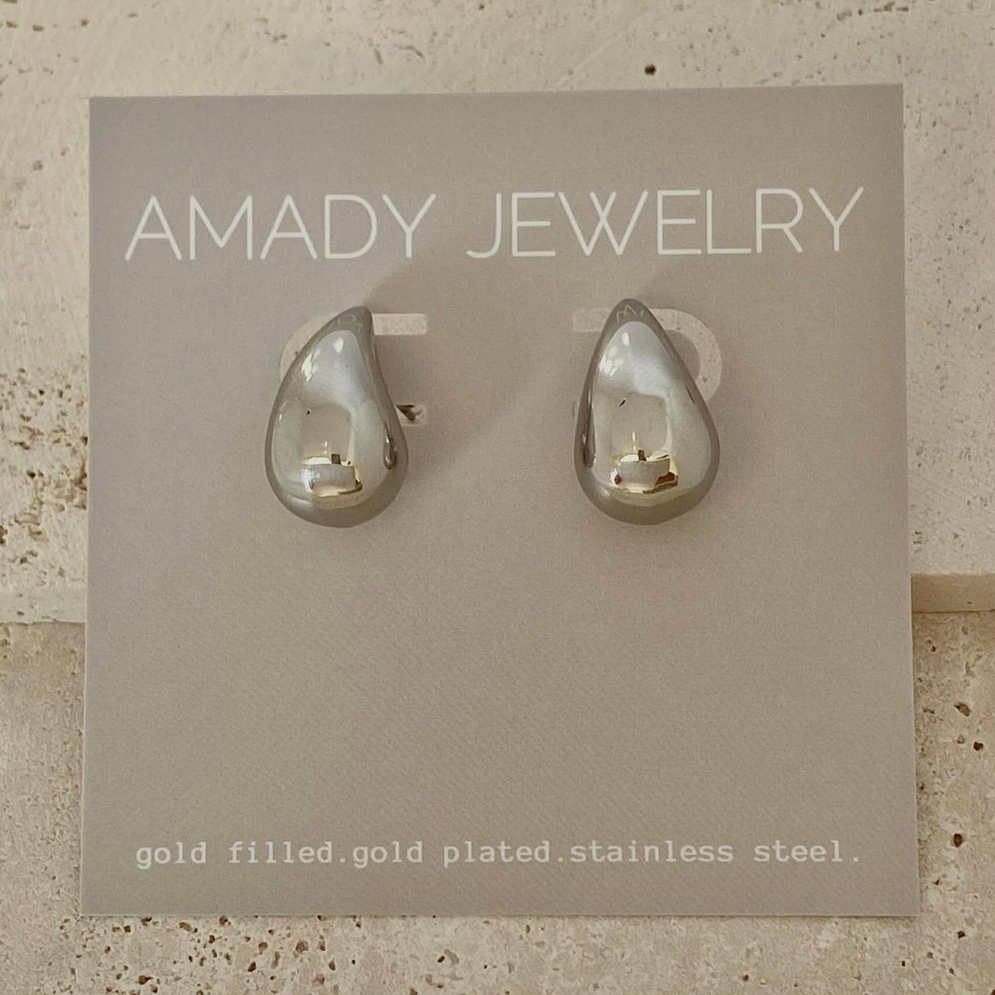 Teardrop Earrings silver lightweight 