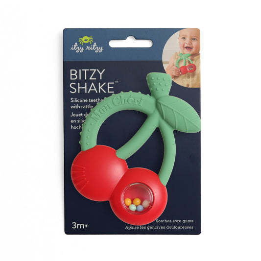 Bitzy Shake™ - Silicone Cherry Teether with Rattle