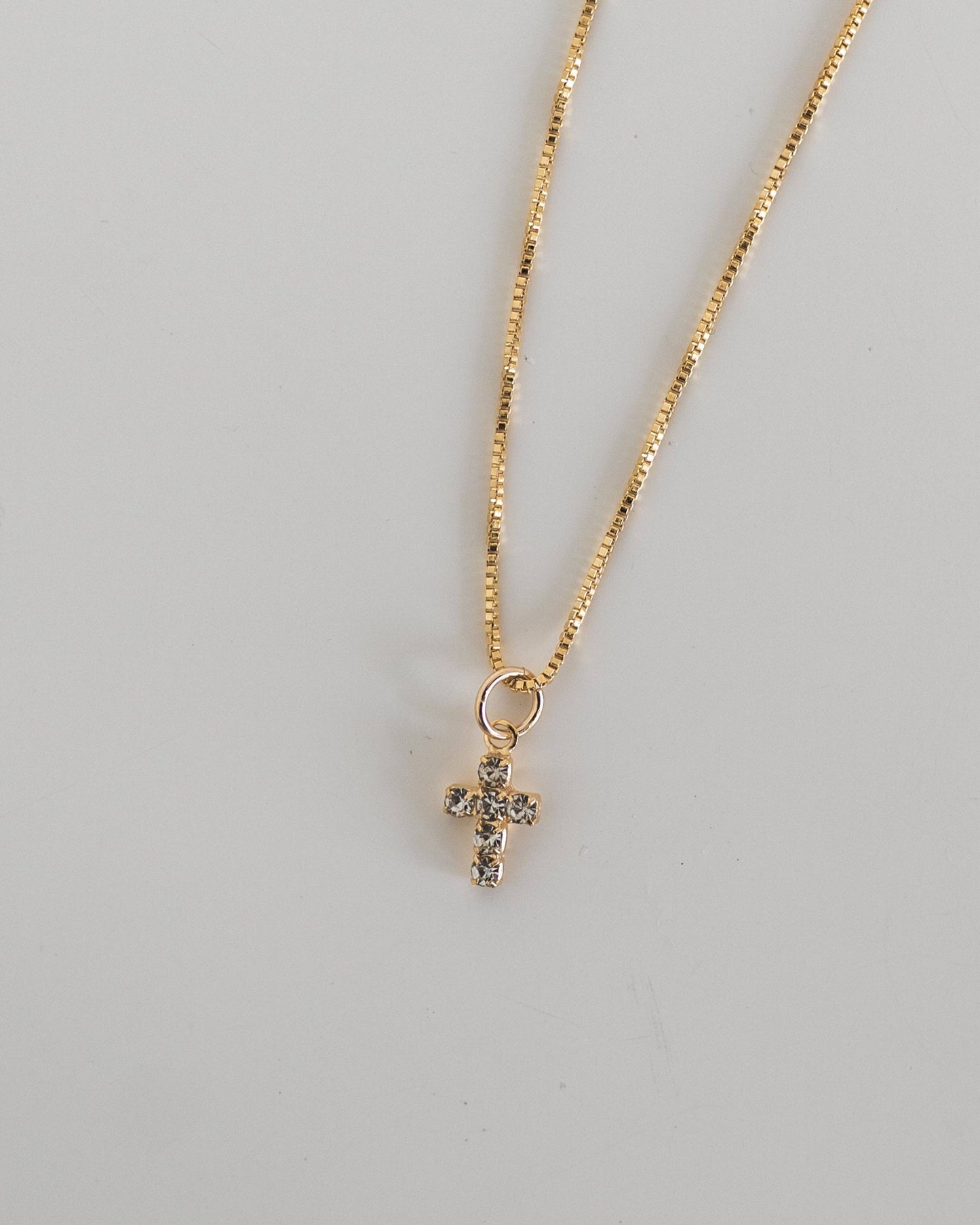 Mini Diamond Cross Necklace
