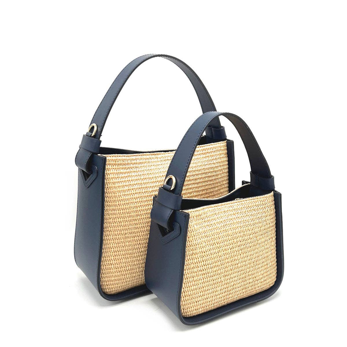 ISABELLA- Leather and Straw Bag