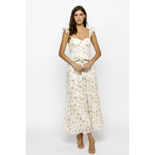 CORY: Ruffled Midi Dress