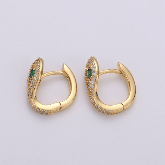 18K Gold filled Snake Huggy Earrings