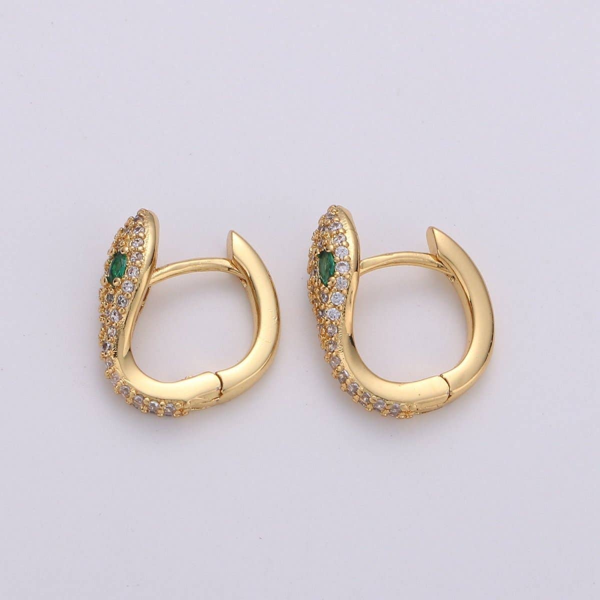 18K Gold filled Snake Huggy Earrings