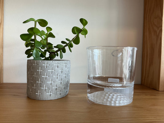 Glassware With Golf Ball Design On Bottom
