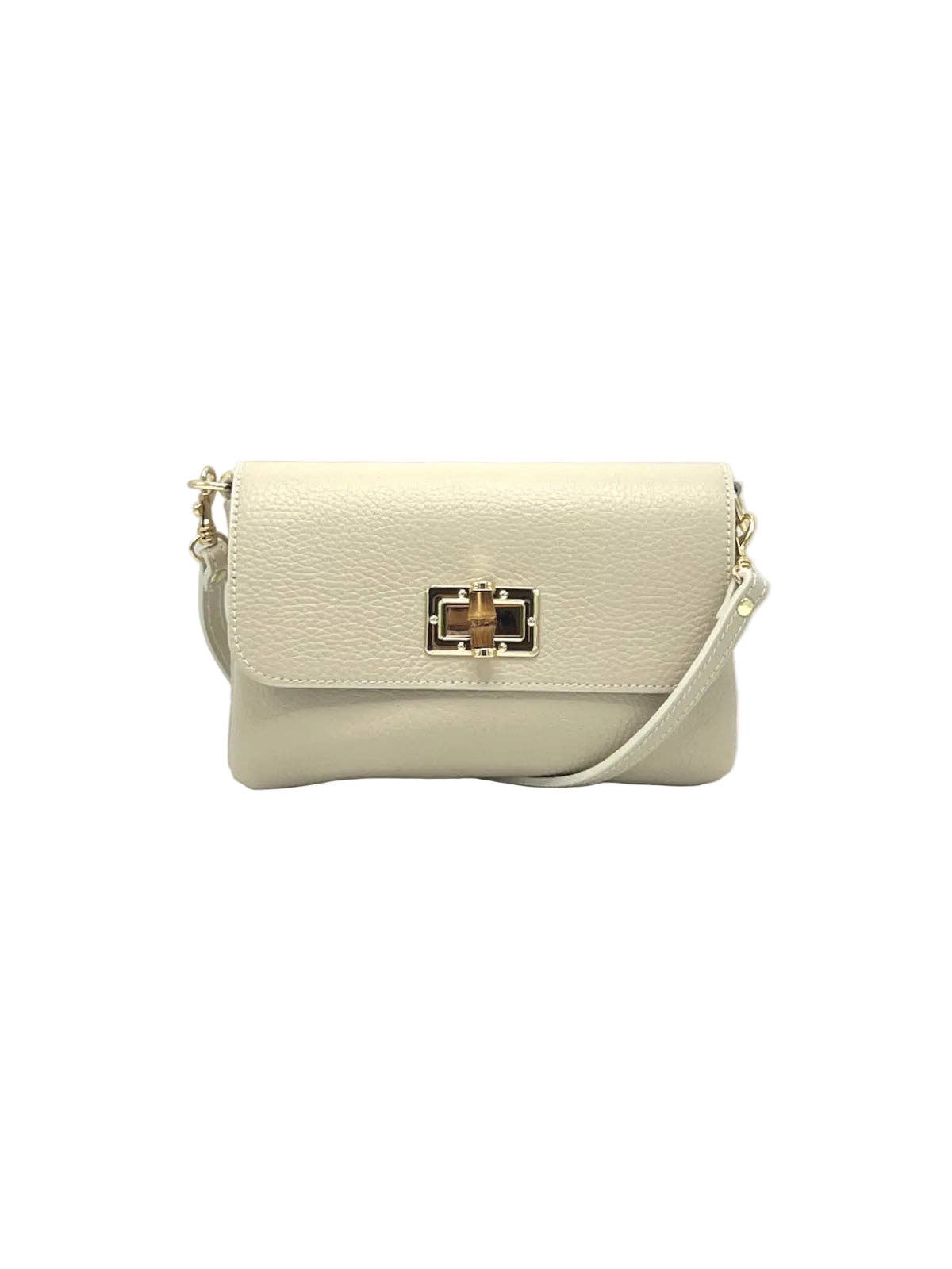 RUE: Mini Flap Shoulder Bag with Bamboo Hardware