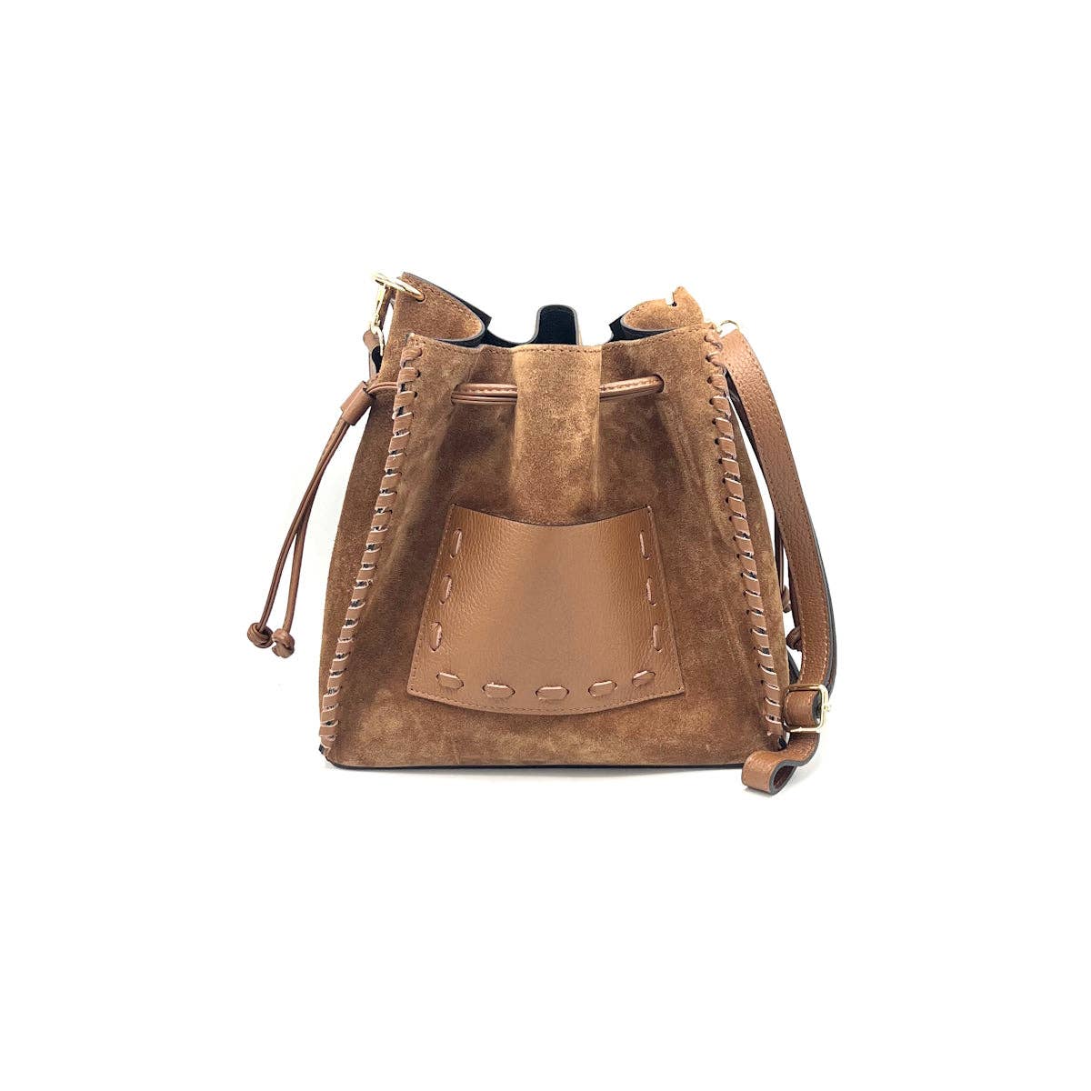 KIYA- Suede leather bucket bag
