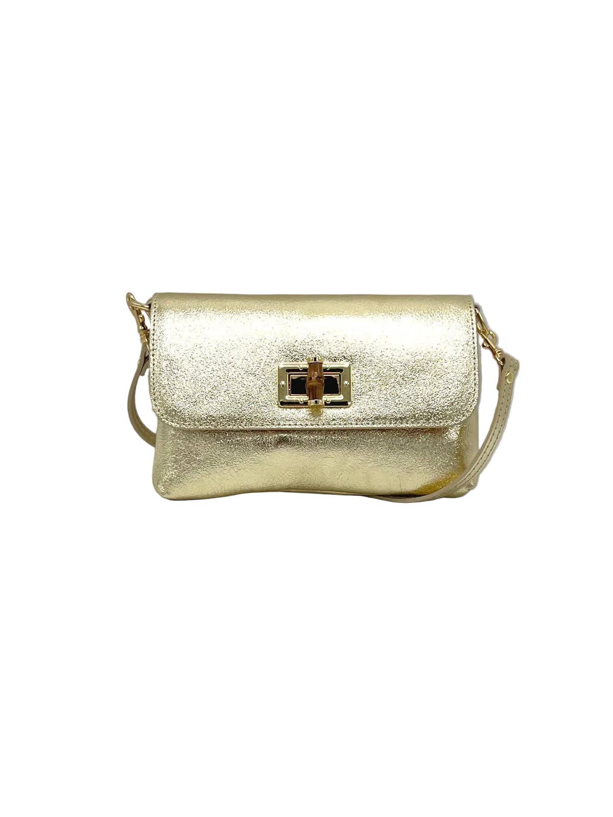 RUE: Mini Flap Shoulder Bag with Bamboo Hardware