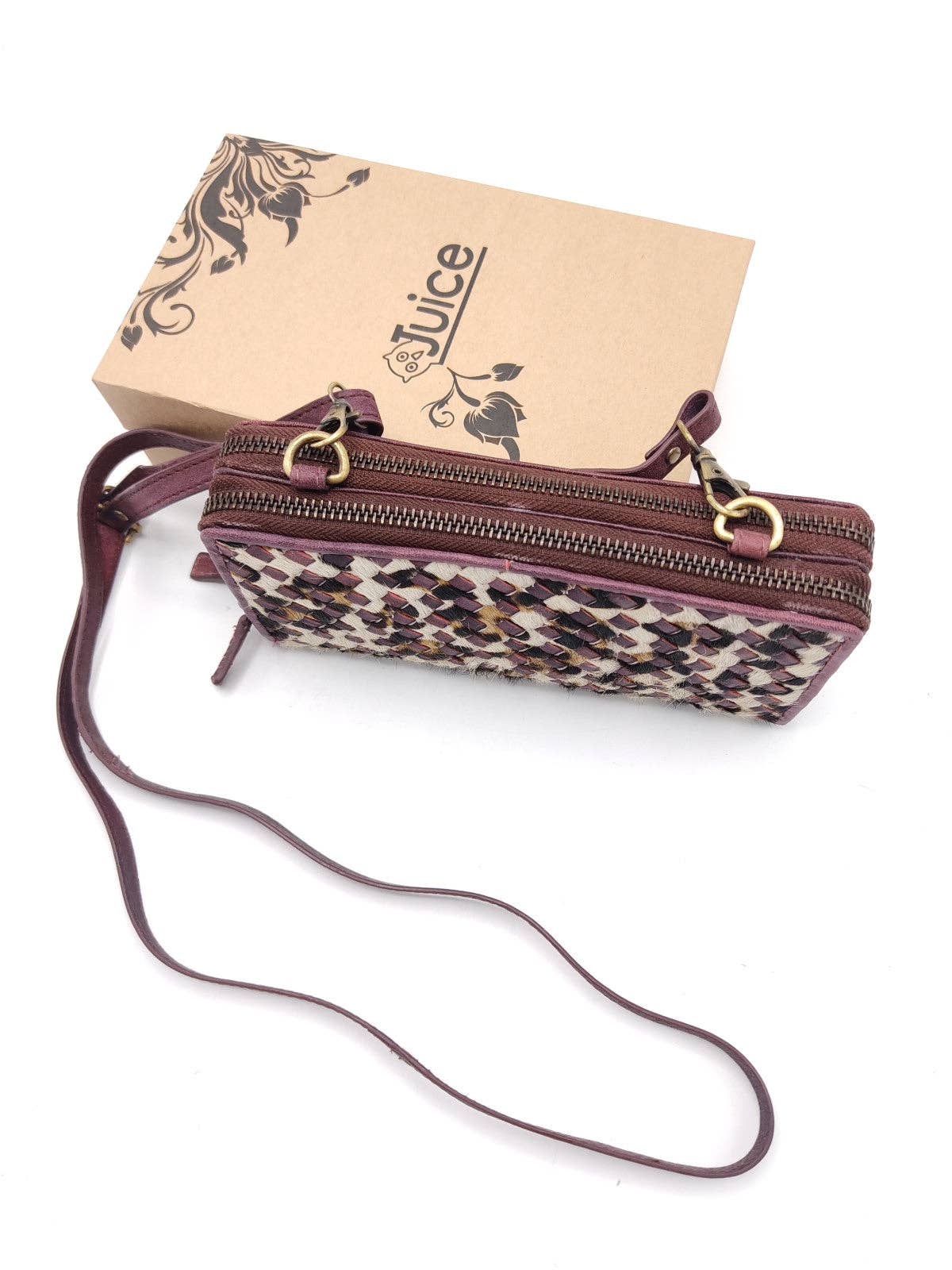 BETSEY-Leather and Calf Hair Wallet
