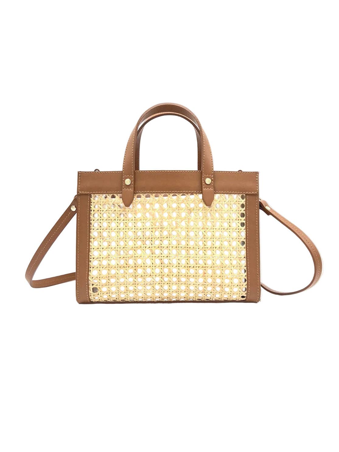 RUMI: Leather and Straw Handbag