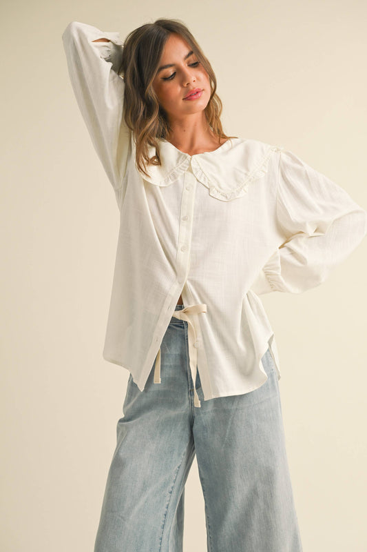 LYDIA: Peter Pan Collar Blouse