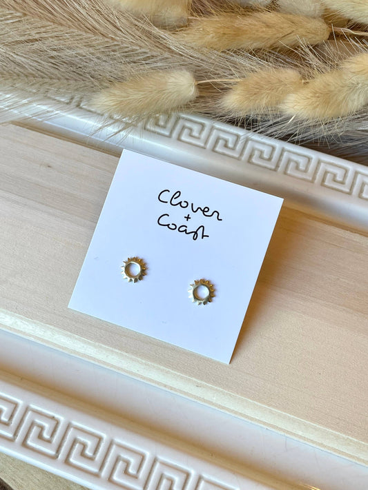 Gold Plated Sun Studs