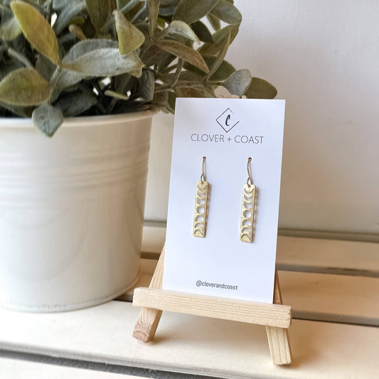 Brass Moonphase Earrings