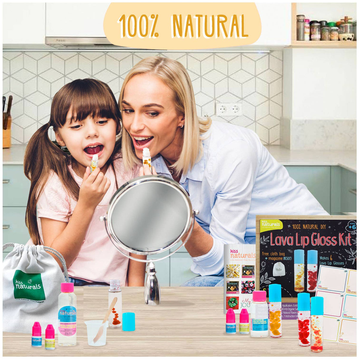 Kiss Naturals DIY Lava Lip Gloss Kit