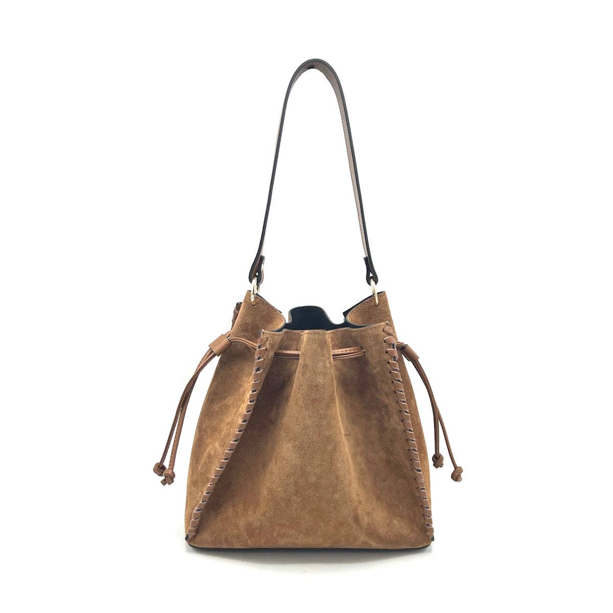 KIYA- Suede leather bucket bag