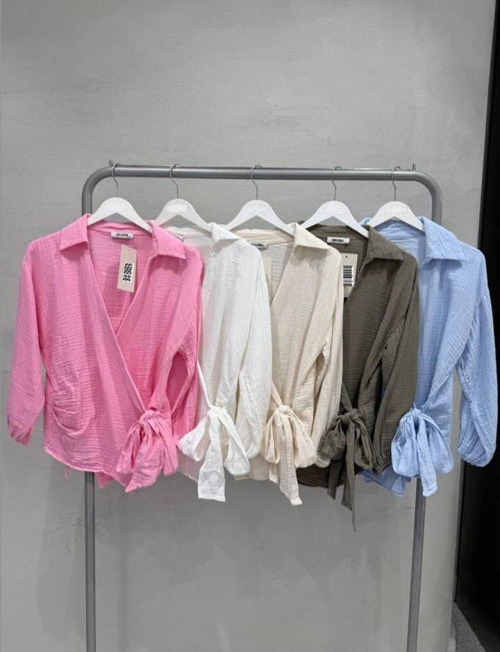 GRETCHEN: Muslin Wrap Top