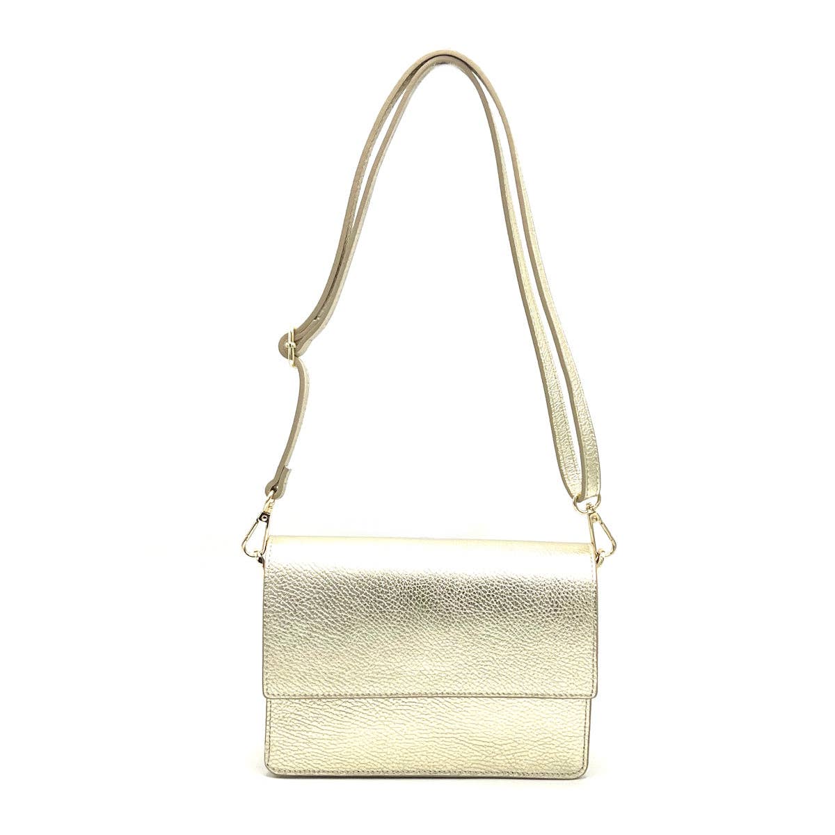 JASMINE- Laminated leather shoulder bag