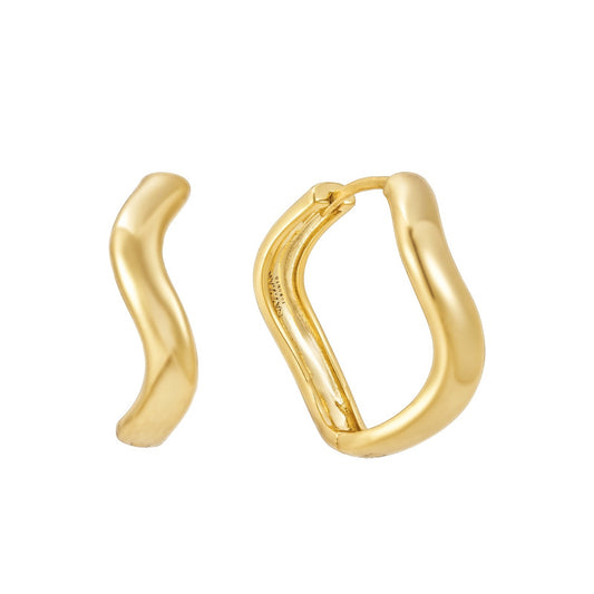 Wave Hoop Earrings