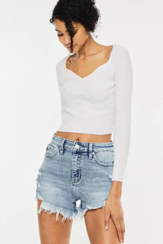 HAZEL: High Rise Denim Short