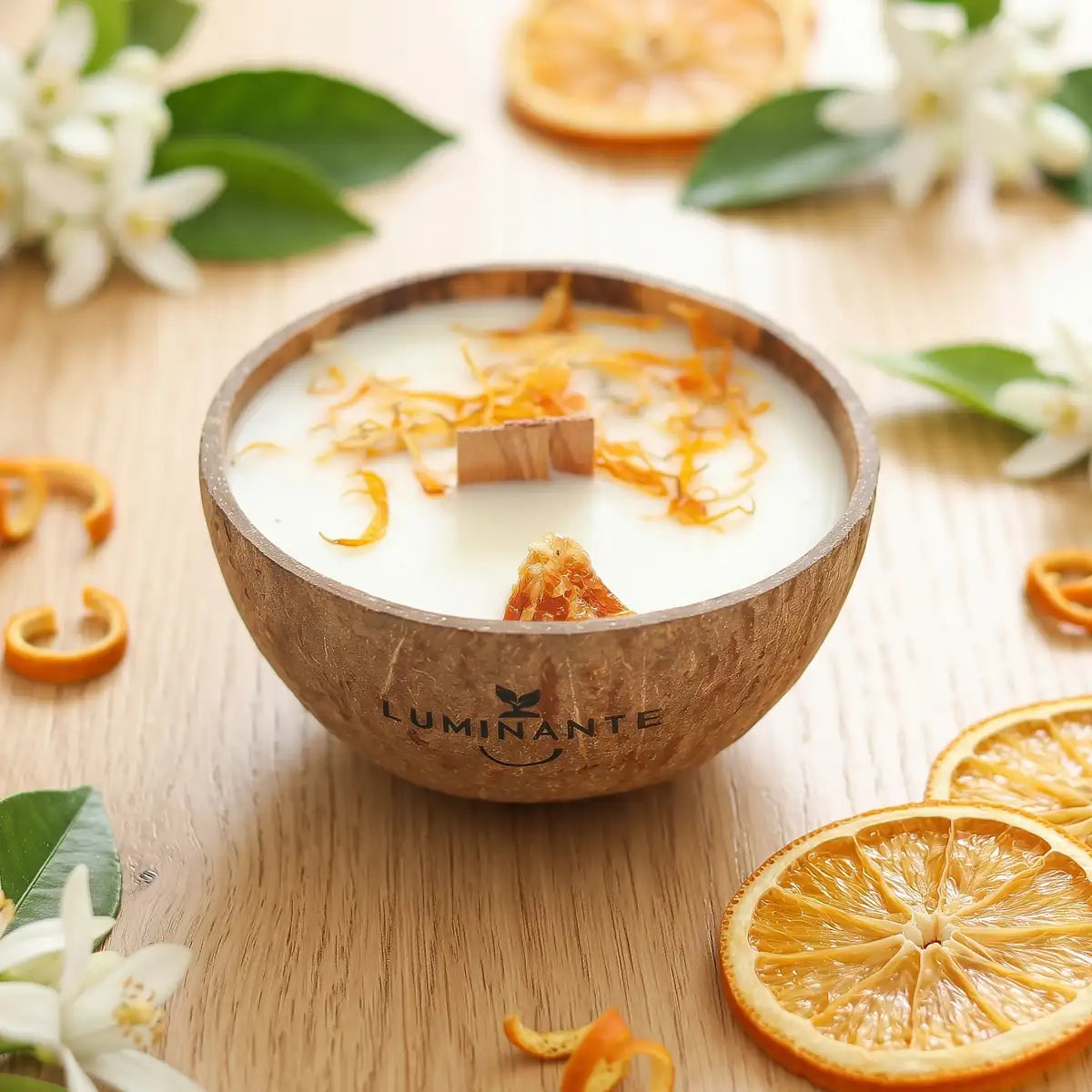 Coconut Candle-Grows into a plant-Orange Blossom
