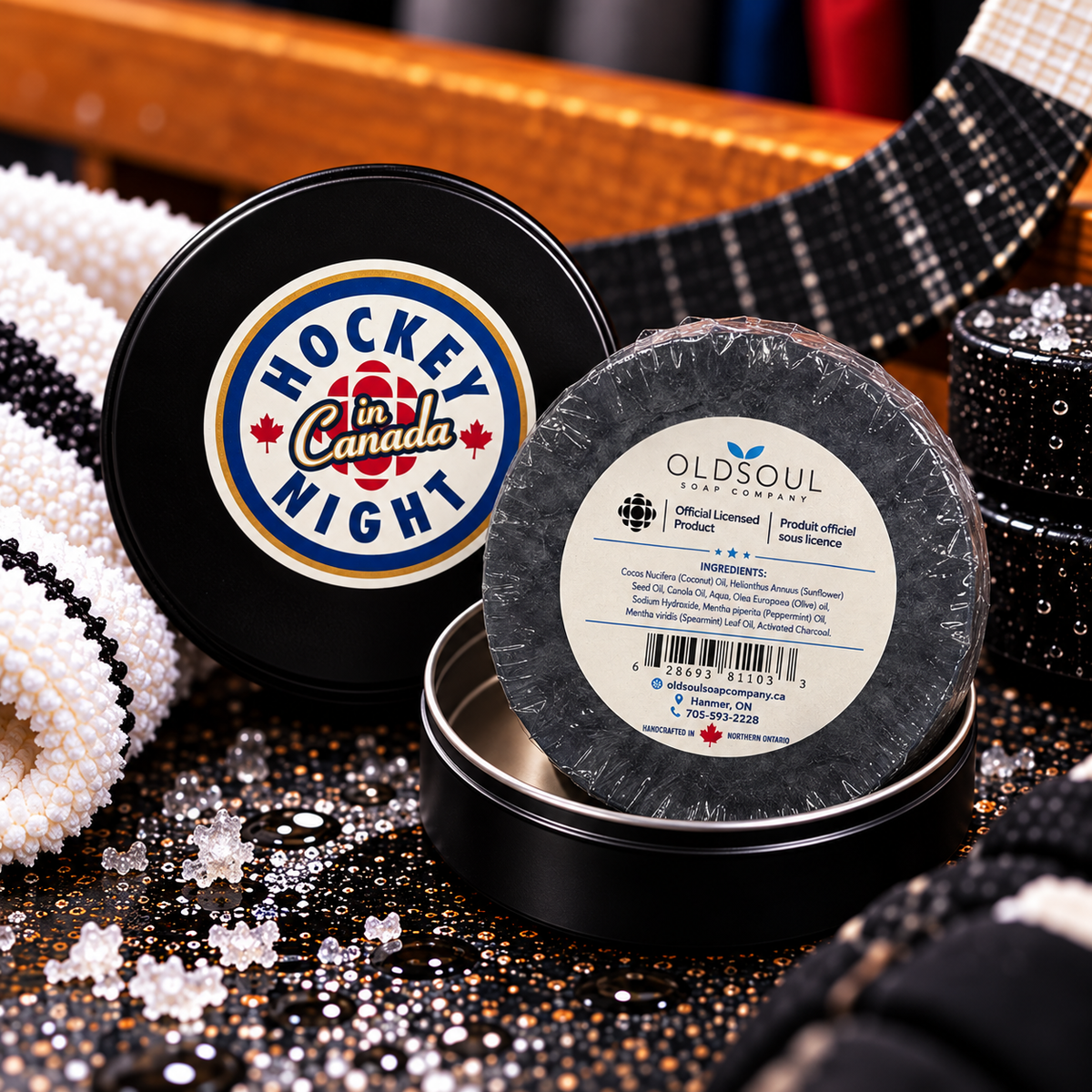 Hockey Night in Canada Classic Hockey Puck Soap + Tin