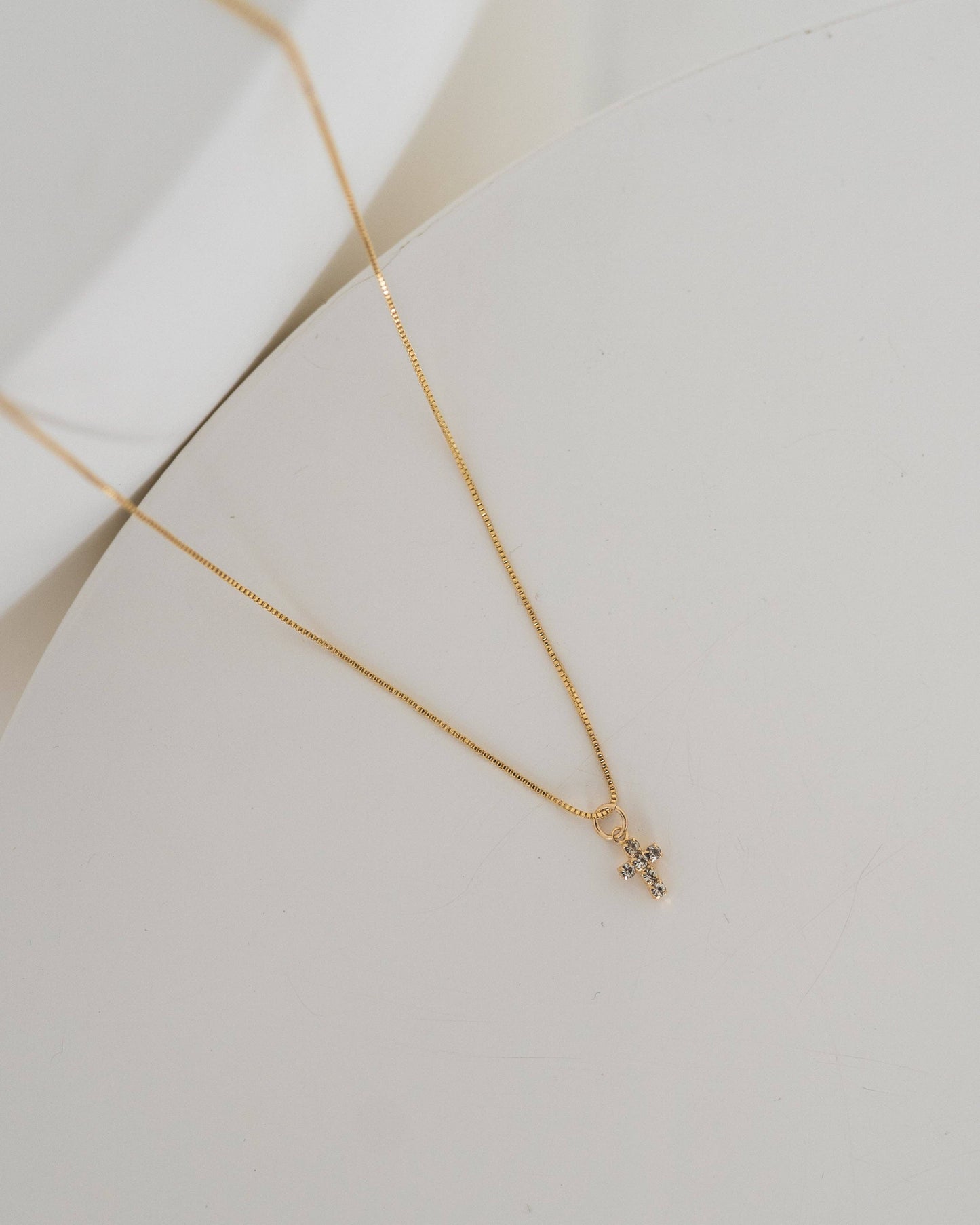 Mini Diamond Cross Necklace
