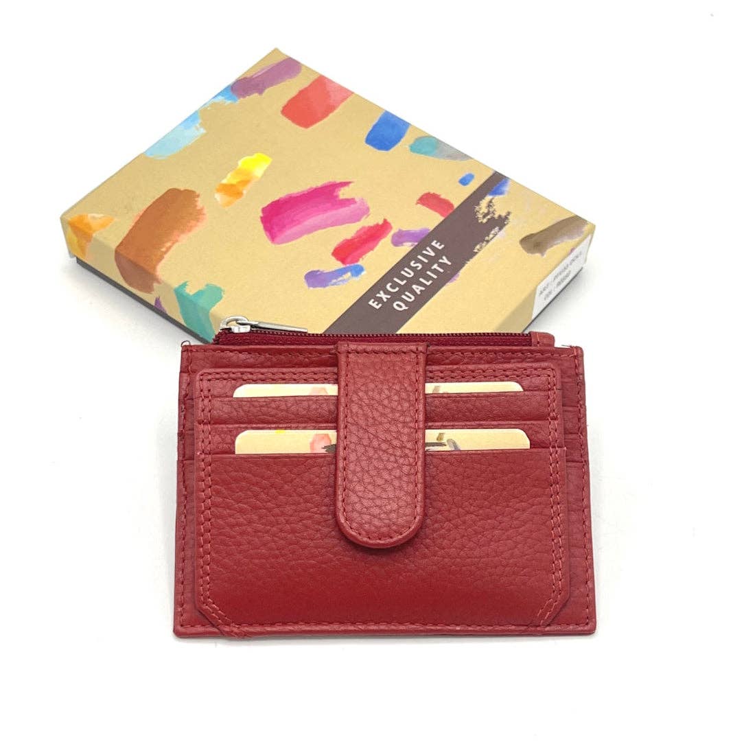 Genuine leather wallet, rainbow color, art. PFU33.392