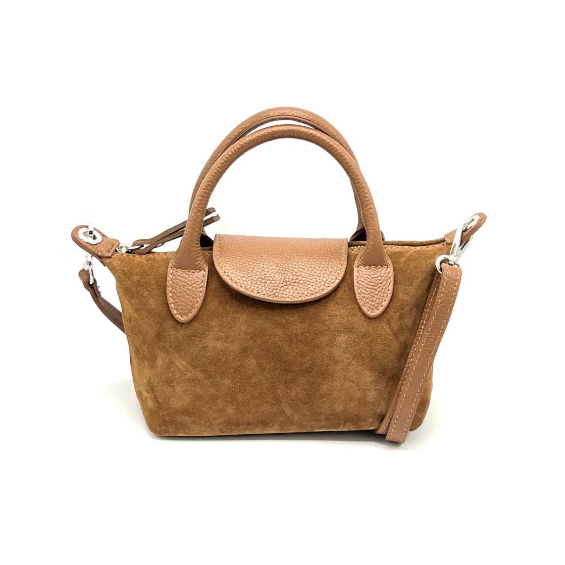 Suede leather shoulder bag, Made in Italy, art. 112641