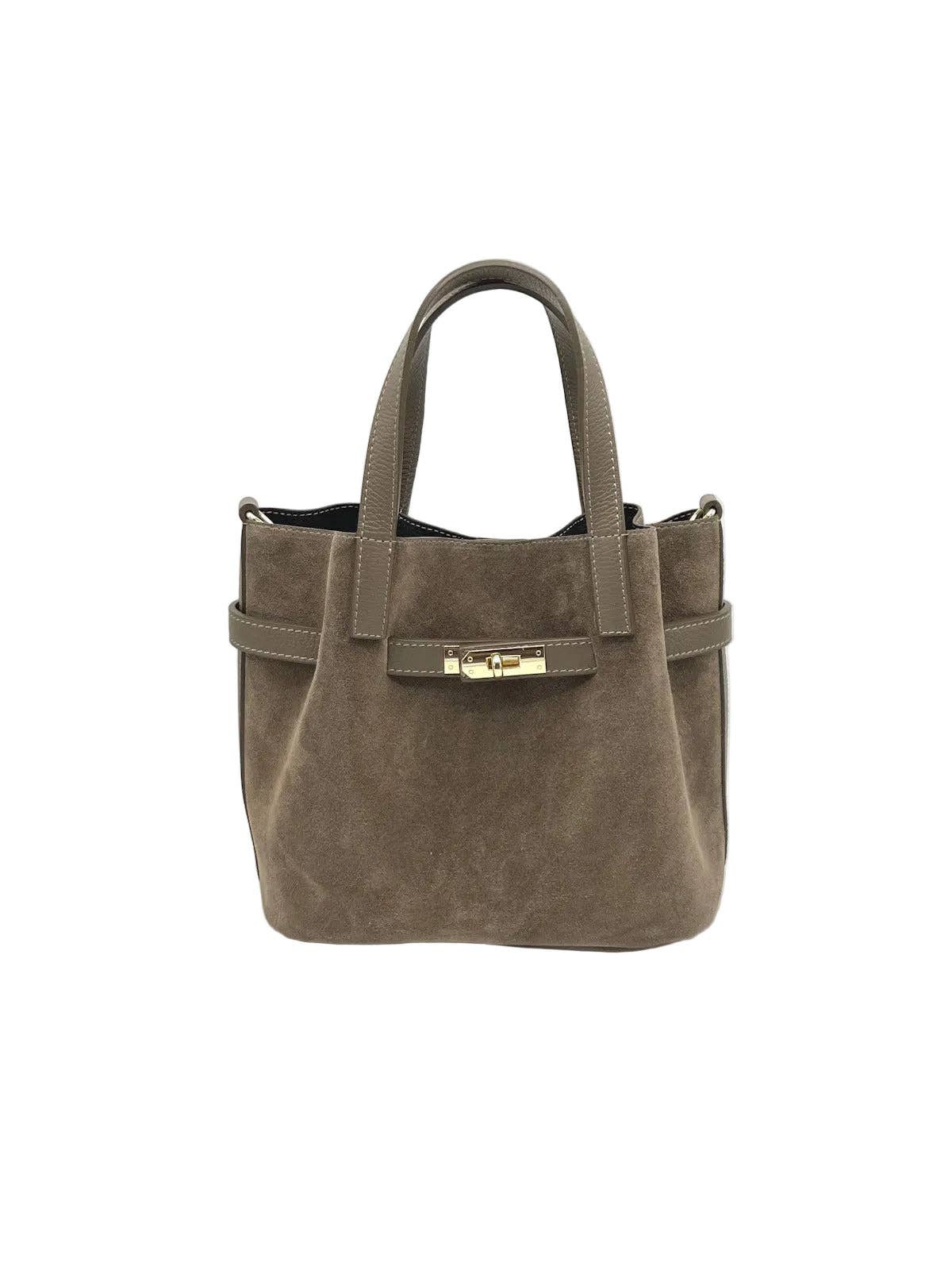 AUTUMN- Suede and Genuine Leather Handbag