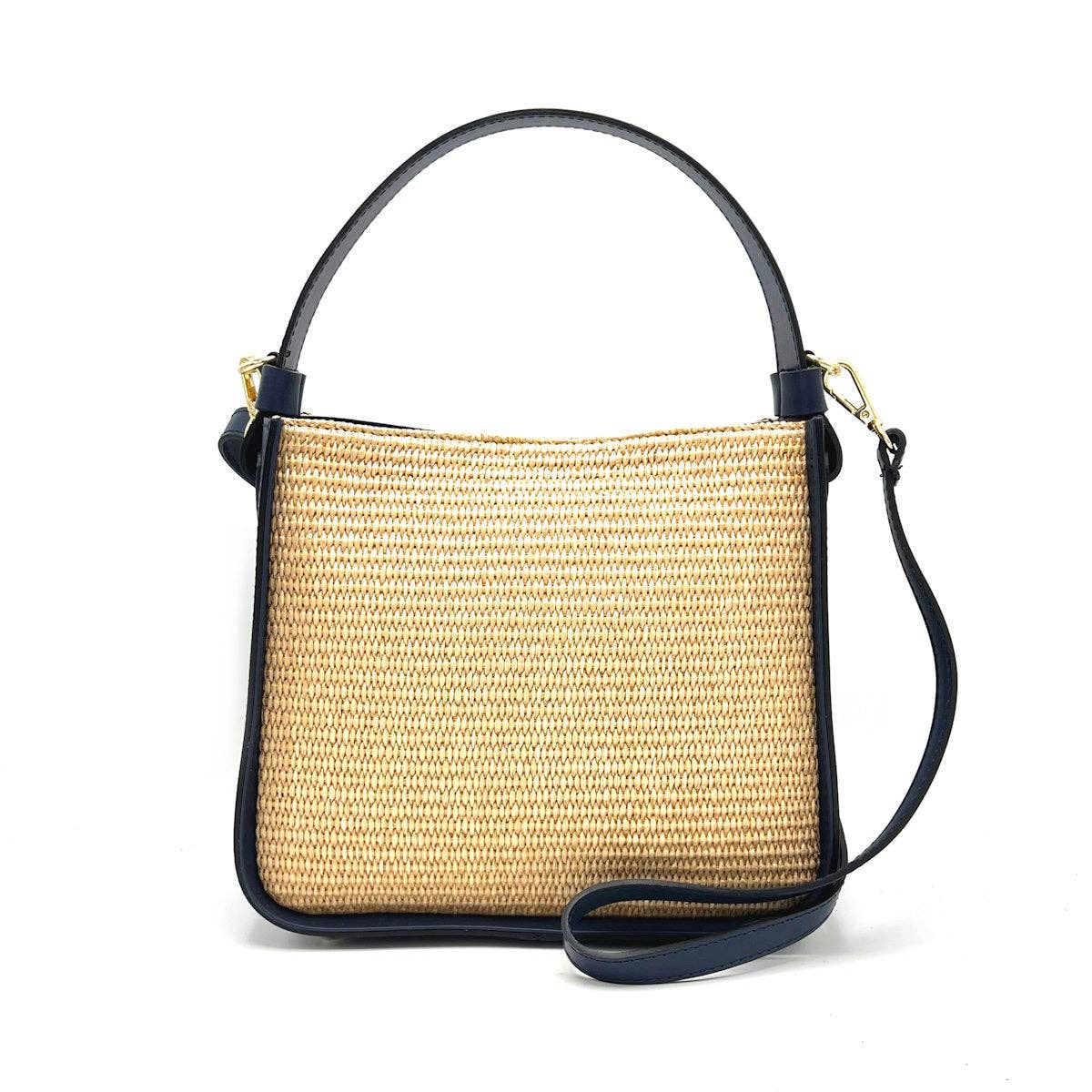ISABELLA- Leather and Straw Bag