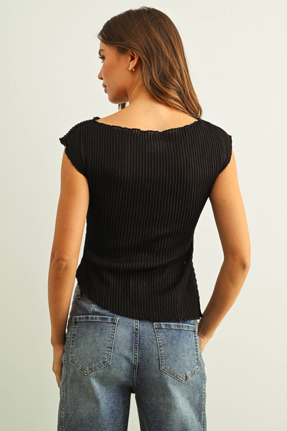 REBECCA- Crinkle Detail Top