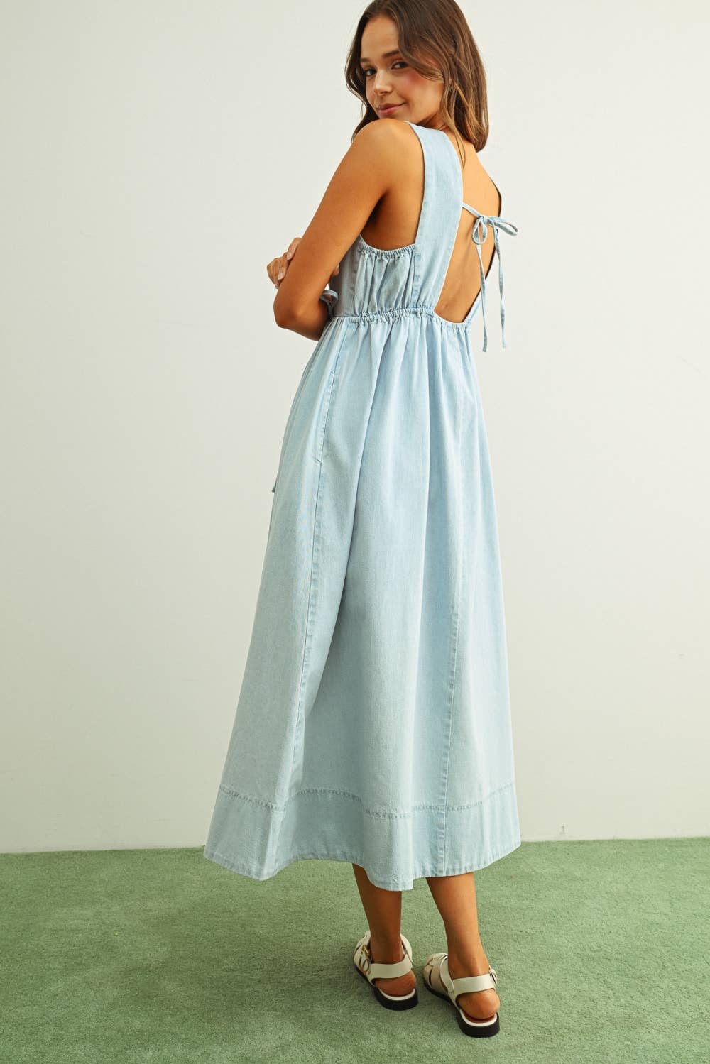 ELLIE- Chambray Dress