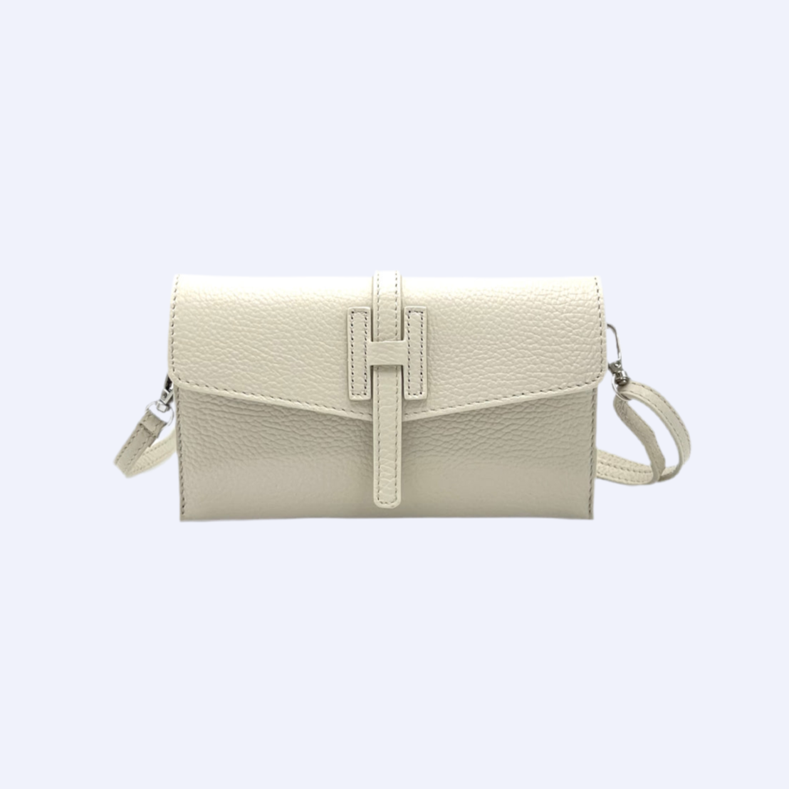 Genuine leather mini clutch bag, Made in Italy