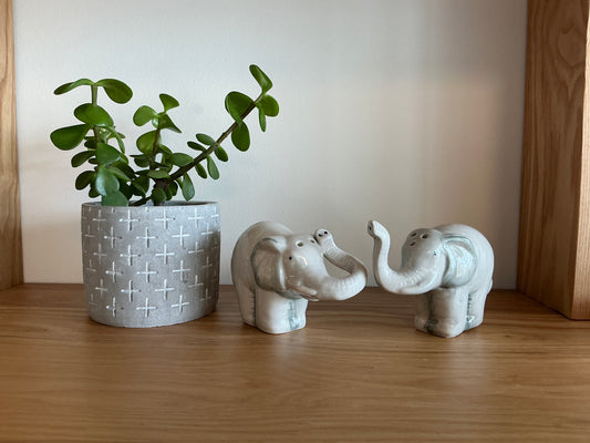 Hugging Elephant Salt and Pepper Shakers