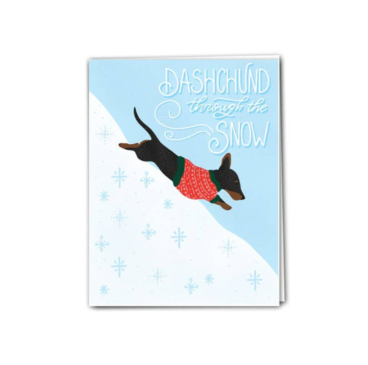 Daschund through the snow