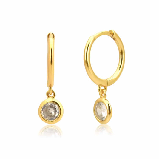 Bezel Drop Earring