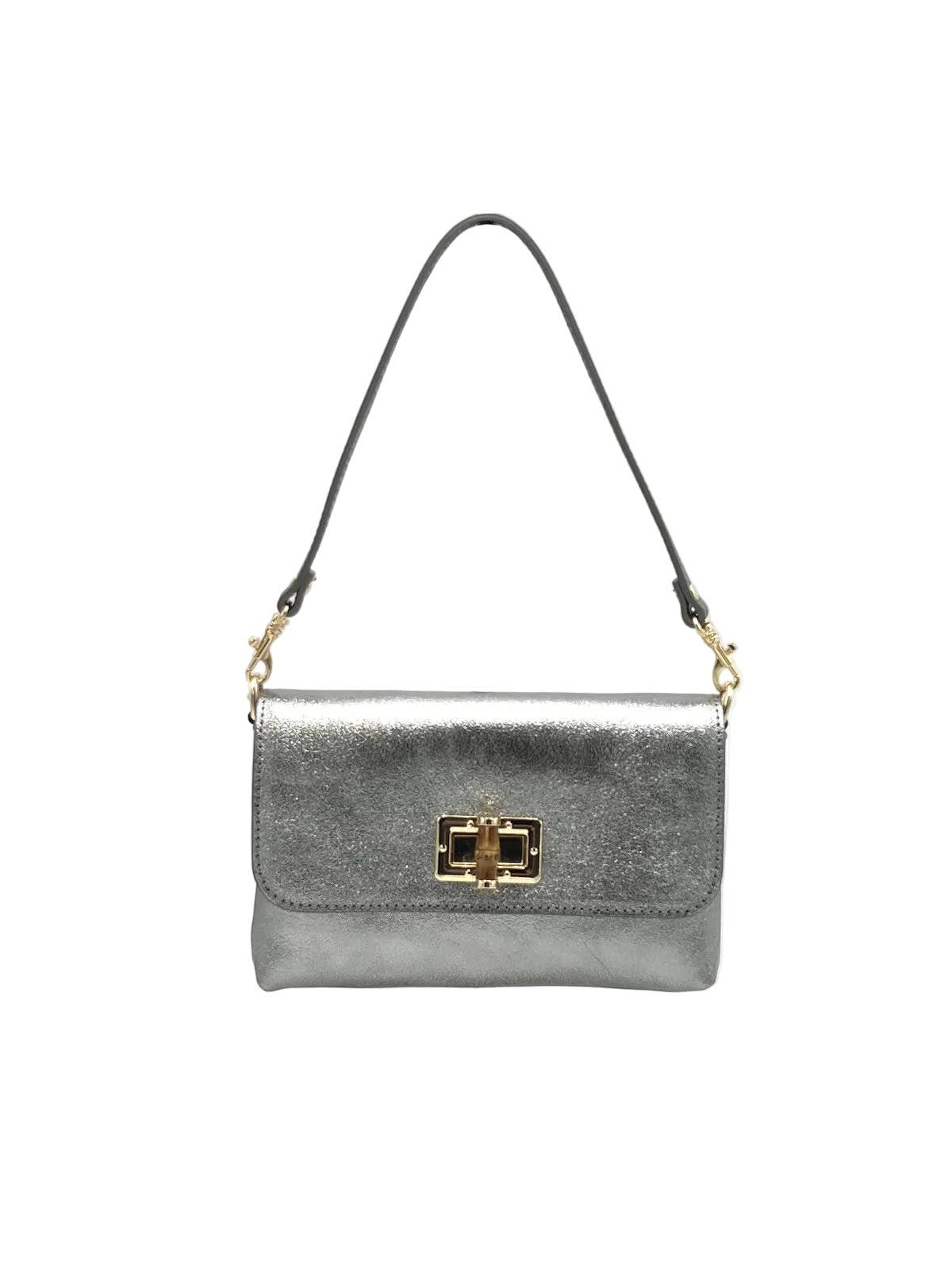 RUE: Mini Flap Shoulder Bag with Bamboo Hardware