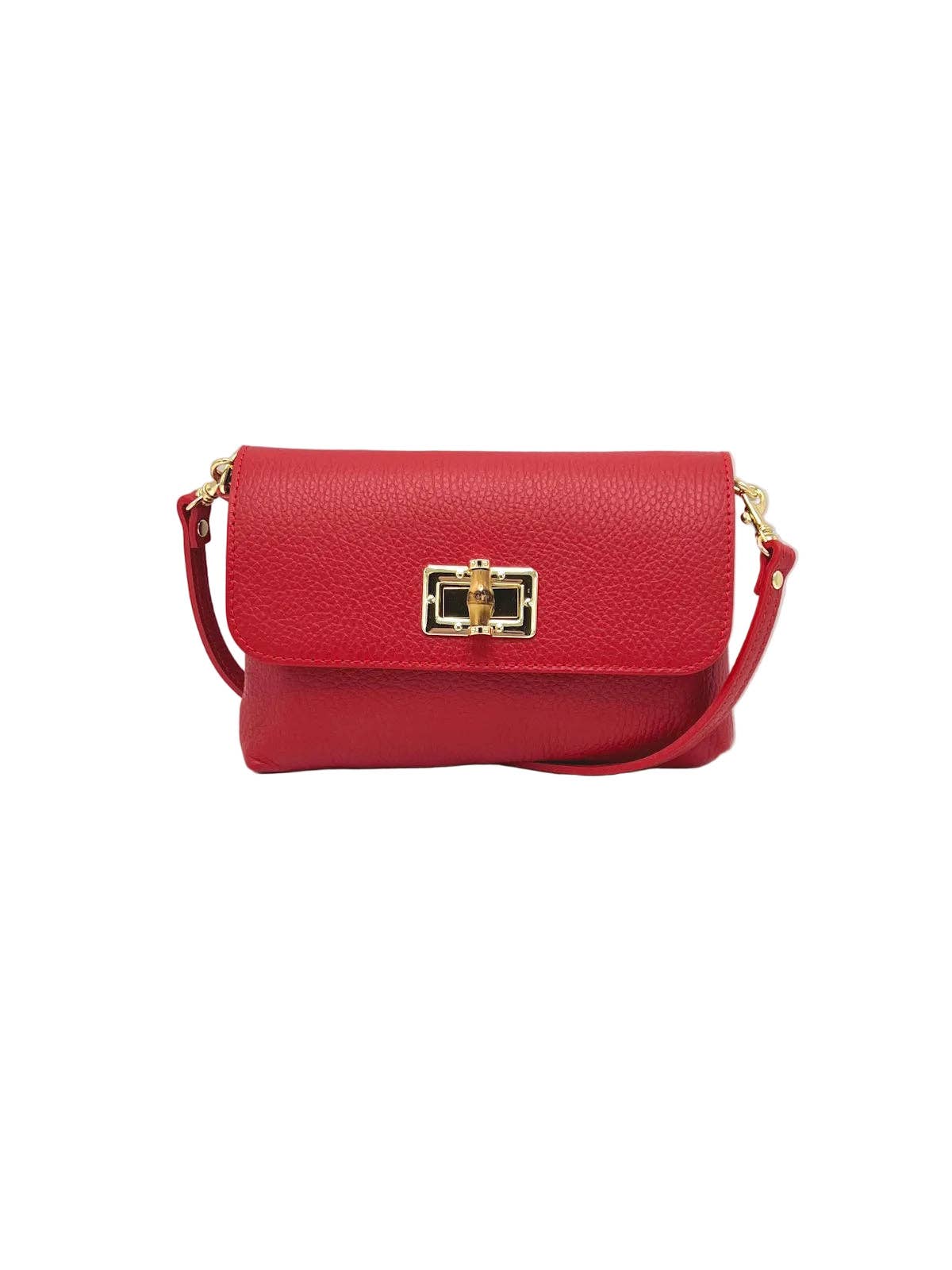 RUE: Mini Flap Shoulder Bag with Bamboo Hardware