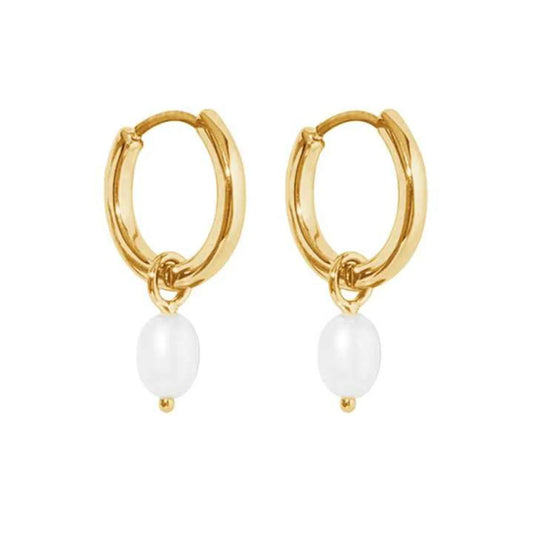 MINI PEARL CHARM DROP EARRINGS