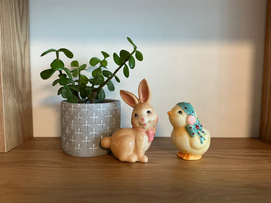 Tea Party: bunny and chick Salt & Pepper Shaker
