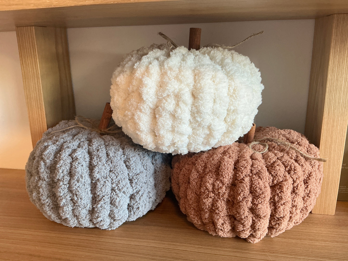 Handmade woven pumpkins