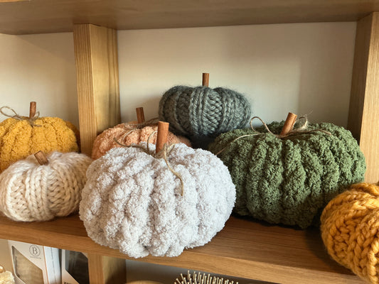 Handmade woven pumpkins