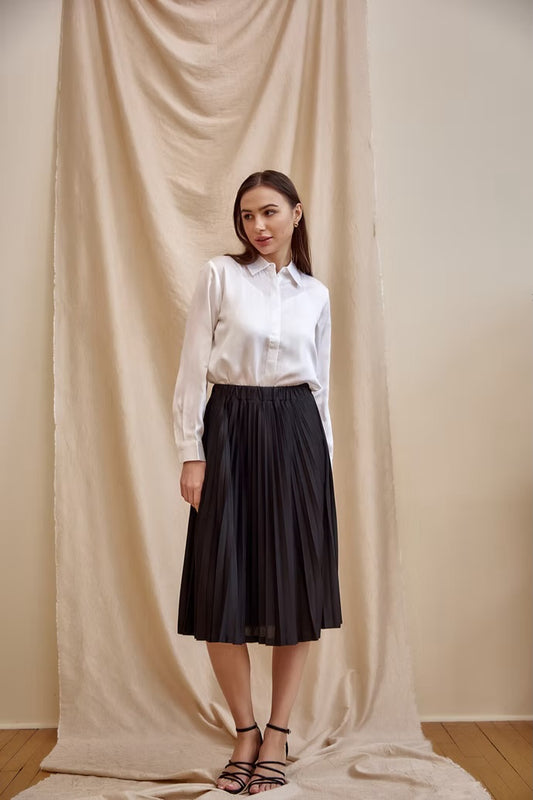 BLISS: Pleated Skirt with Pockets