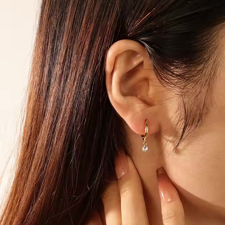 Mini Zirconia Drop Earrings