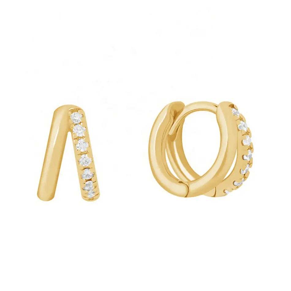 Mini Twin Huggie Earrings