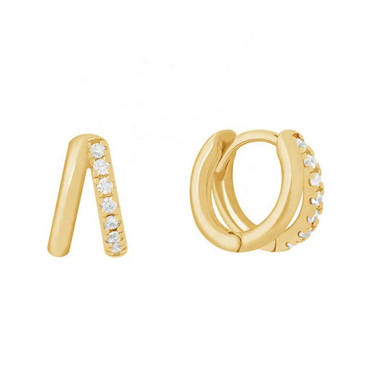 Mini Twin Huggie Earrings