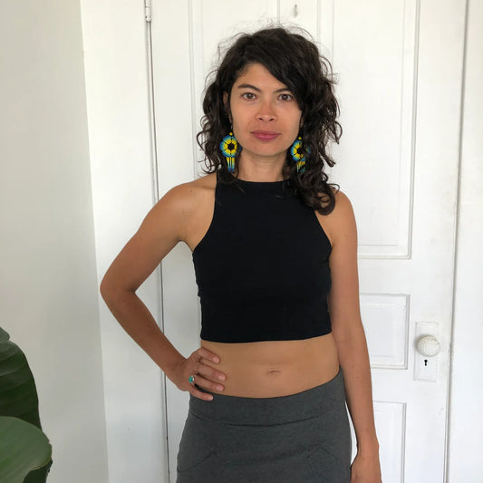 Deluxe High Crop Top: Downtown Betty